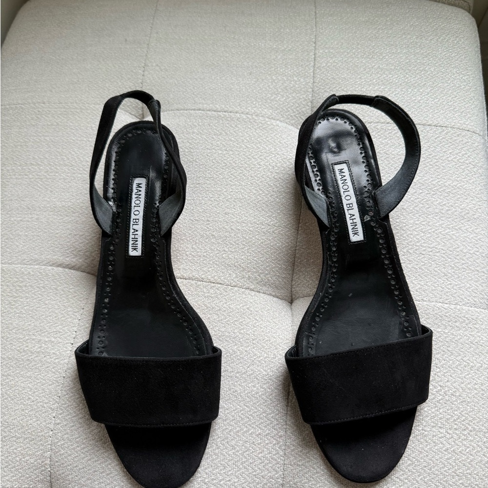 Manolo Blahnik Black Sandals